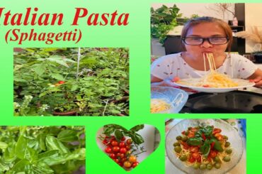 Italian Pasta//First time ako nag cooking ng Pastaciuta mula sa aking hardinan//Italian Sphagetti