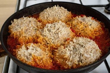Meat balls with Rice according to a Special Italian recipe! The most delicious dinner