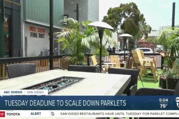 San Diego restaurants face Tuesday deadline to downsize parklets