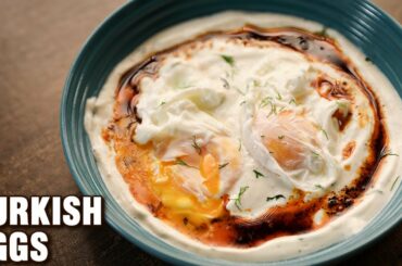 Turkish Eggs Recipe | How To Make Turkish Poached Egg | Cilbir | Egg Breakfast Recipe By Chef Tarika