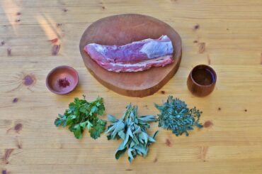 Medieval Pork Roast with Green Sauce