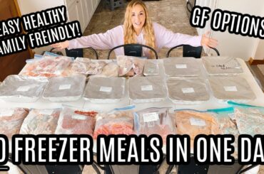EASY FREEZER MEAL PREP 30 MEALS RECIPES COOK WITH ME LARGE FAMILY MEALS WHATS FOR DINNER