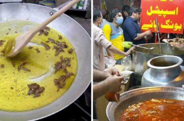 Italian Street Food VS Pakistani Street Food. Fried Fish and Seafood Festival, Sheep Trotters Stew