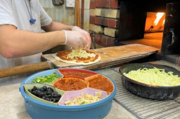Syrian pizza vs Italian pizza. Dubai street food