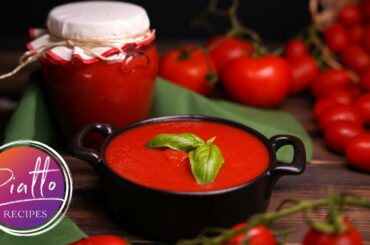 How to Make Tomato Sauce with Fresh Tomatoes | PIATTO RECIPES Italian Cooking