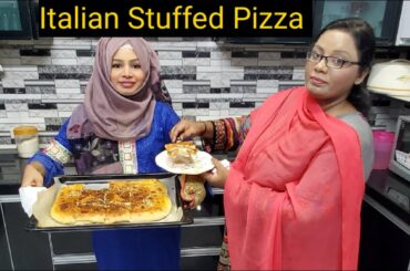 Italian Stuffed Pizza Recipe At Home | Pak Village Food Girl | Village Food Secrets