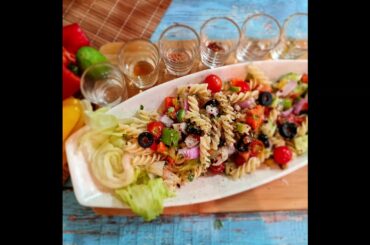 Easy Pasta Salad Recipe with Homemade Italian Dressing | FOOD O PATHY