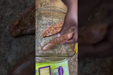 Stuffed Italian hot sausage recipe|#lowcarb #TikTok