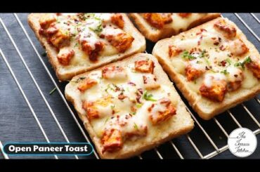 No Oven, Trending Street Style Open Paneer Toast Recipe Loaded with Cheese ~ The Terrace Kitchen