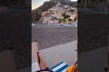 Italy! Gorgeous Sunset Dinner View of Positano! #shorts