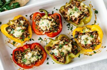 FOOD HACKS Italian Vegetarian Stuffed Peppers