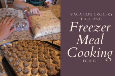 Freezer Meals GROCERY HAUL + Cooking for VACATION