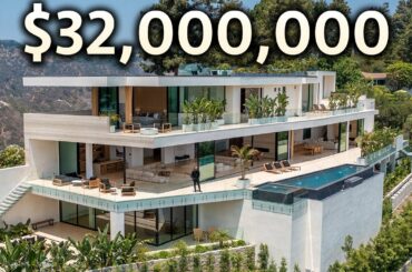 Inside a $32,000,000 BEVERLY HILLS Modern MEGA Mansion with Amazing Views