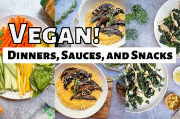 Plant Based Vegan Dinner Recipes, Sauces, Snacks, and Wines