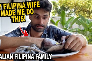 MY FILIPINA WIFE MADE ME DO THIS! FOREIGNER COOKS INIHAW NA PUSIT FIRST TIME