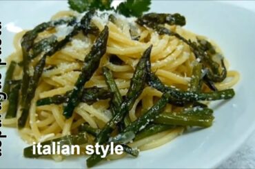 Pasta With Asparagus - Tasty Italian Vegetarian Recipes. #pastawithasparagus