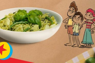 Luca and Alberto Cook Trenette al Pesto | Cooking with Pixar | Pixar