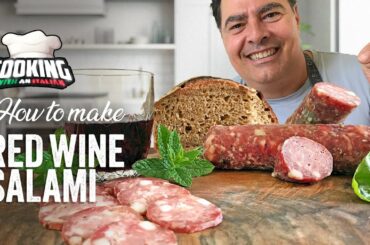 Making Red Wine Salami at home with Italian Piero