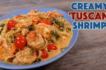 Creamy Tuscan Shrimp Pasta Recipe - Glen And Friends Cooking