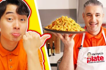 Uncle Roger Review CRAZY ITALIAN CHEF Egg Fried Rice