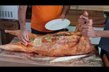 Italian Full Goat  | Full Goat Recipe  Goat  With Rice  | Ghoga Village Food