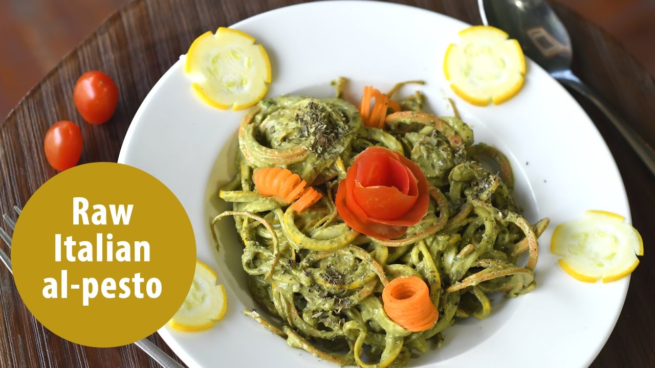Raw Italian Al- pesto | Raw food recipes | Onmanorama Food Raw Italian Al- pesto | Raw food recipes | Onmanorama Food