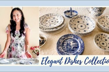 Elegant Blue and White Dishes | Fine China Collection by Italian Spode, Finlandia Churchill