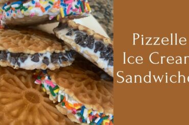 Pizzelle Ice Cream Sandwiches | Italian Dessert Recipe #shorts