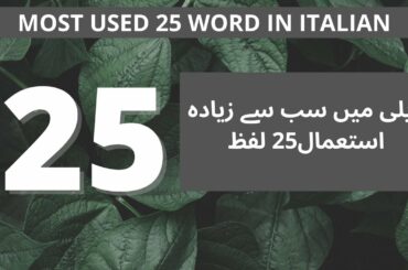 MOST USED 25 WORD IN ITALIAN TO Urdu
