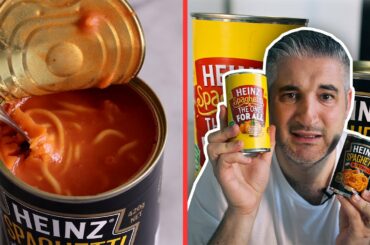 Italian Chef Try SPAGHETTI IN A CAN for the First Time