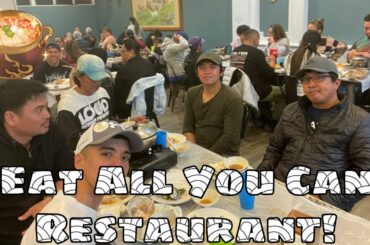 Eating in Eat all you can restaurant!