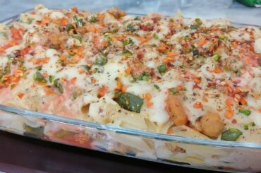 White Sauce Pasta | Italian Food Creamy and cheesy white pasta