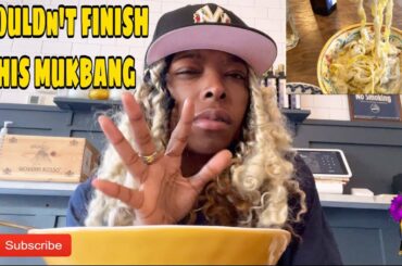 Chicken Alfredo Fettuccine Mukbang | Broccolino Italian Restaurant | Review