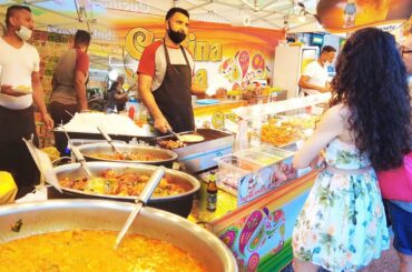 AMAZING CLEAN INDIAN STREET FOOD - INDIAN FOOD IN ITALY ( CHICKEN MASALA - CHILLI CHICKEN )