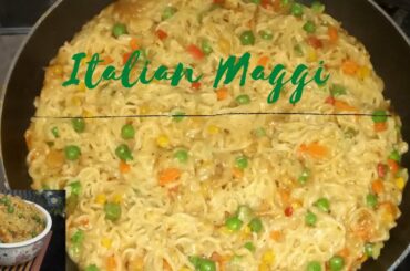 Italian Maggi recipe|white sauce Maggi with vegetables|noodle recipe