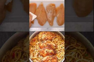 Chicken Pasta in Creamy Parmesan White Wine Sauce