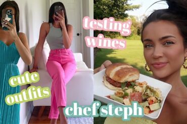 VLOG: Chef Steph is back! testing wines for ESEMELLE + cute outfit ideas