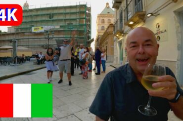 Italy 4k historic Marsala Cathedral Italy Sicily travel