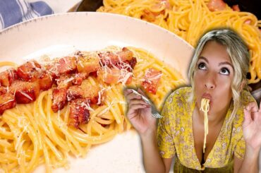 REAL Spaghetti Carbonara in 5 Easy Steps! (Only 15 minutes)
