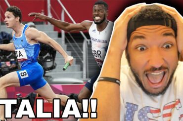 FIRST REACTION TO ITALY MENS 4x100 OLYMPIC RELAY FINAL WIN *Amazing COMEBACK*