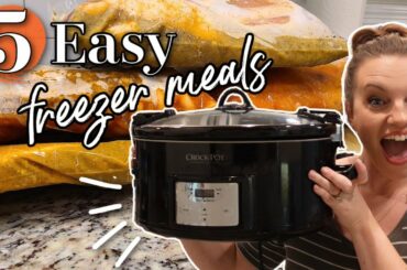 5 FALL CROCKPOT FREEZER MEALS | EASY DINNER RECIPES | MAKE THEM NOW OR FREEZE THEM FOR LATER!