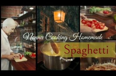 ITALIAN VILLAGE LIFE || NONNA COOKING HOMEMADE SPAGETTI || Prepared lovingly in cold winter | SHORTS