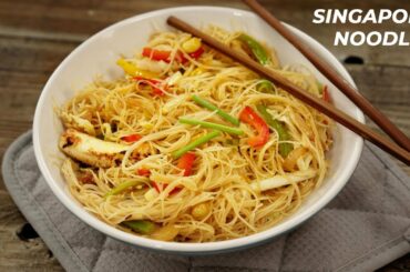 Singapore Rice Noodles - Restaurant Cafe Singaporean Style Recipes - CookingShooking