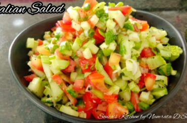 Tomato Cucumber Italian Salad with Homemade Italian Dressing I Healthy Recipe for weight loss