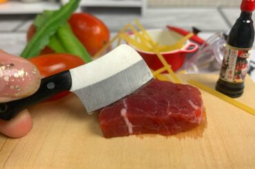 Mini spaghetti Spicy | Italian food | Miniature Cooking asmr food soud