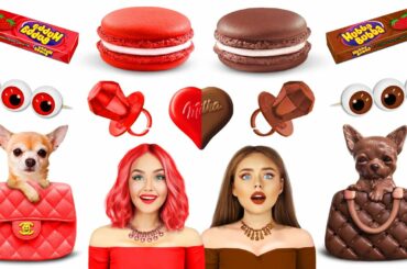 CHOCOLATE VS REAL FOOD CHALLENGE | Eating Only Sweets 24 HRS! Food War & Mukbang by RATATA CHALLENGE