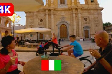 Enjoying a sunset glass of wine in Marsala Italy