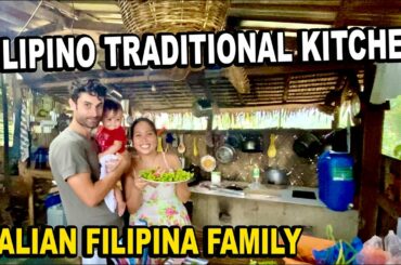 COOKING IN A FILIPINO TRADITIONAL KITCHEN IN A FARM! ITALIAN FILIPINA FAMILY
