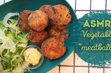 ASMR Cooking Italian food - Vegetarian 'Meatballs' (Soft Spoken)