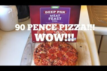 90 PENCE!! MEAT FEAST PIZZA | ASDA  | Food Review